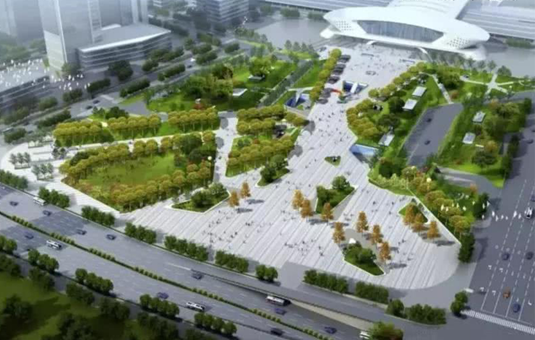 武漢光谷火車站東、西廣場土建工程