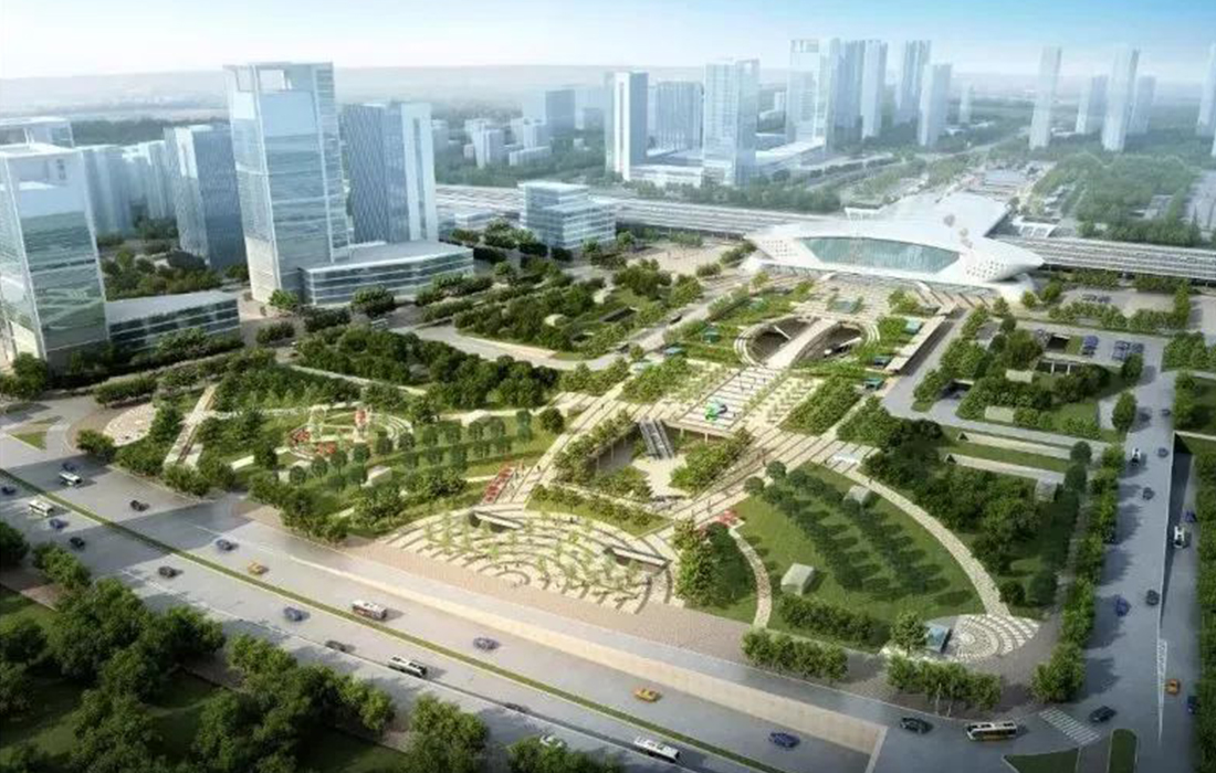 武漢光谷火車站東、西廣場土建工程